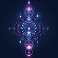 Mysticalglowingsacredgeometrymandal